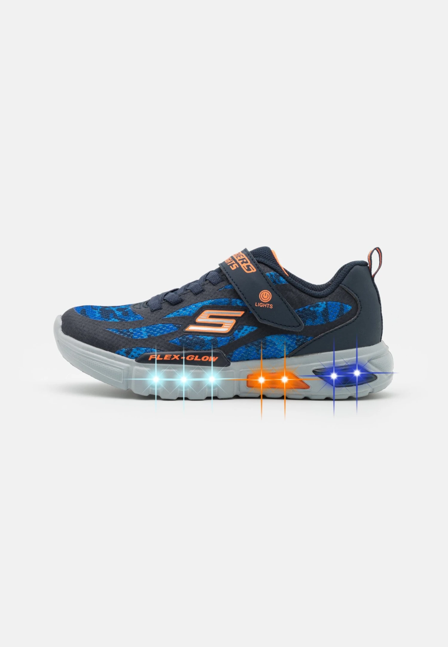 Skechers Flex Glow - Sneakers Laag - Navy/Blue/Orange 3 Skechers Flex Glow - Sneakers Laag - Navy/Blue/Orange