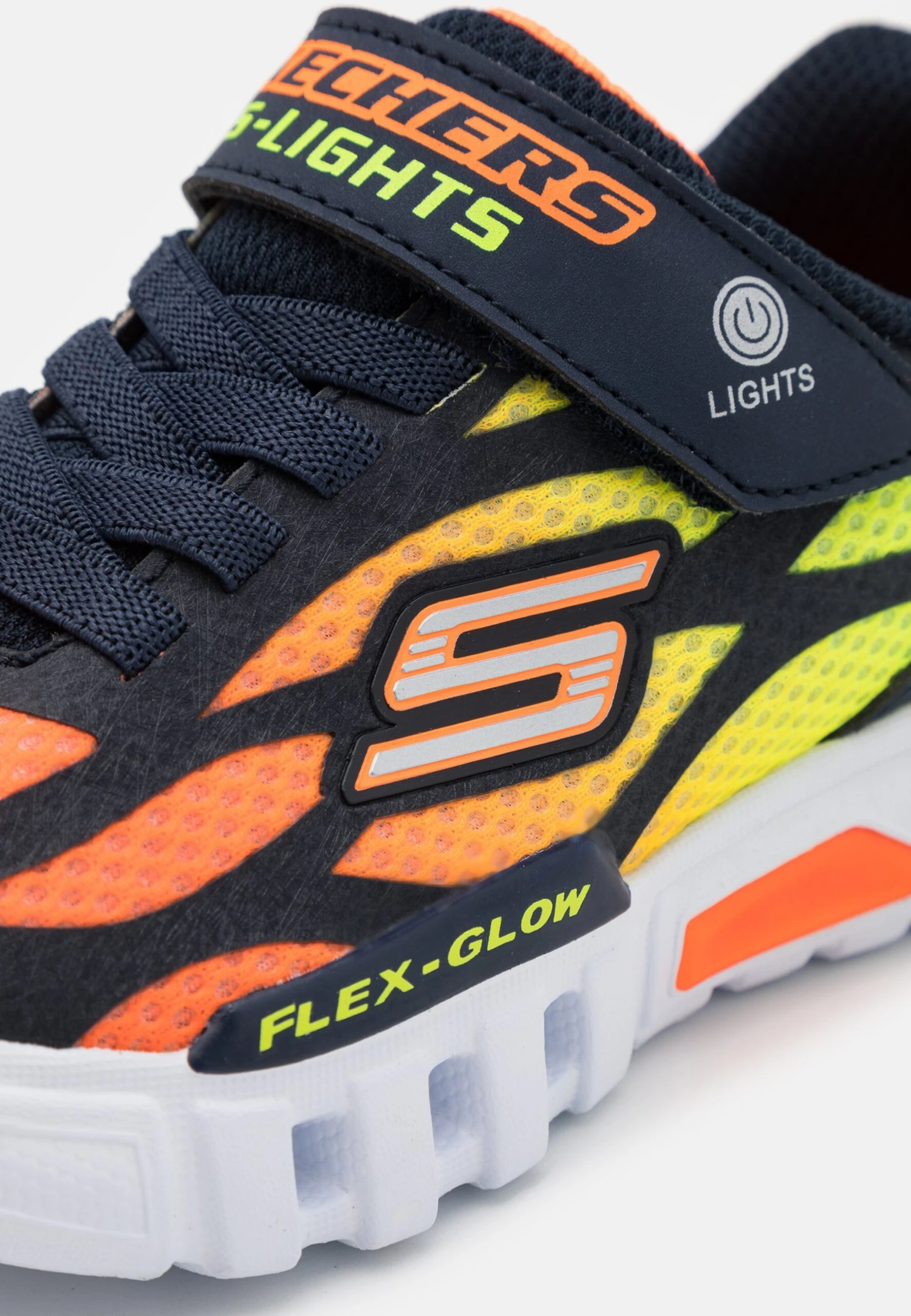 Skechers Flex Glow - Sneakers Laag - Navy/Orange/Yellow 8 Skechers Flex Glow - Sneakers Laag - Navy/Orange/Yellow - Afbeelding 6