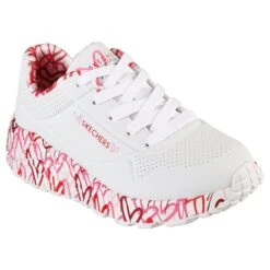 Skechers Uno Lite - Lovely Luv 314976L Vrijetijdsschoenen Junior Wit Rood Roze -Skechers 146640 100 03