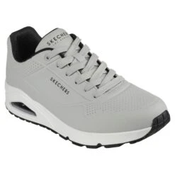 Skechers Uno - Stand On Air 52458 Vrijetijdsschoenen Heren Licht Grijs Zwart -Skechers 146648 900 03