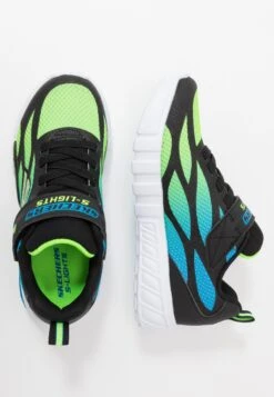 Skechers Flex-Glow - Sneakers Laag - Black/Blue/Lime -Skechers 253fe1192da74a5c8e786f7e8a359c38