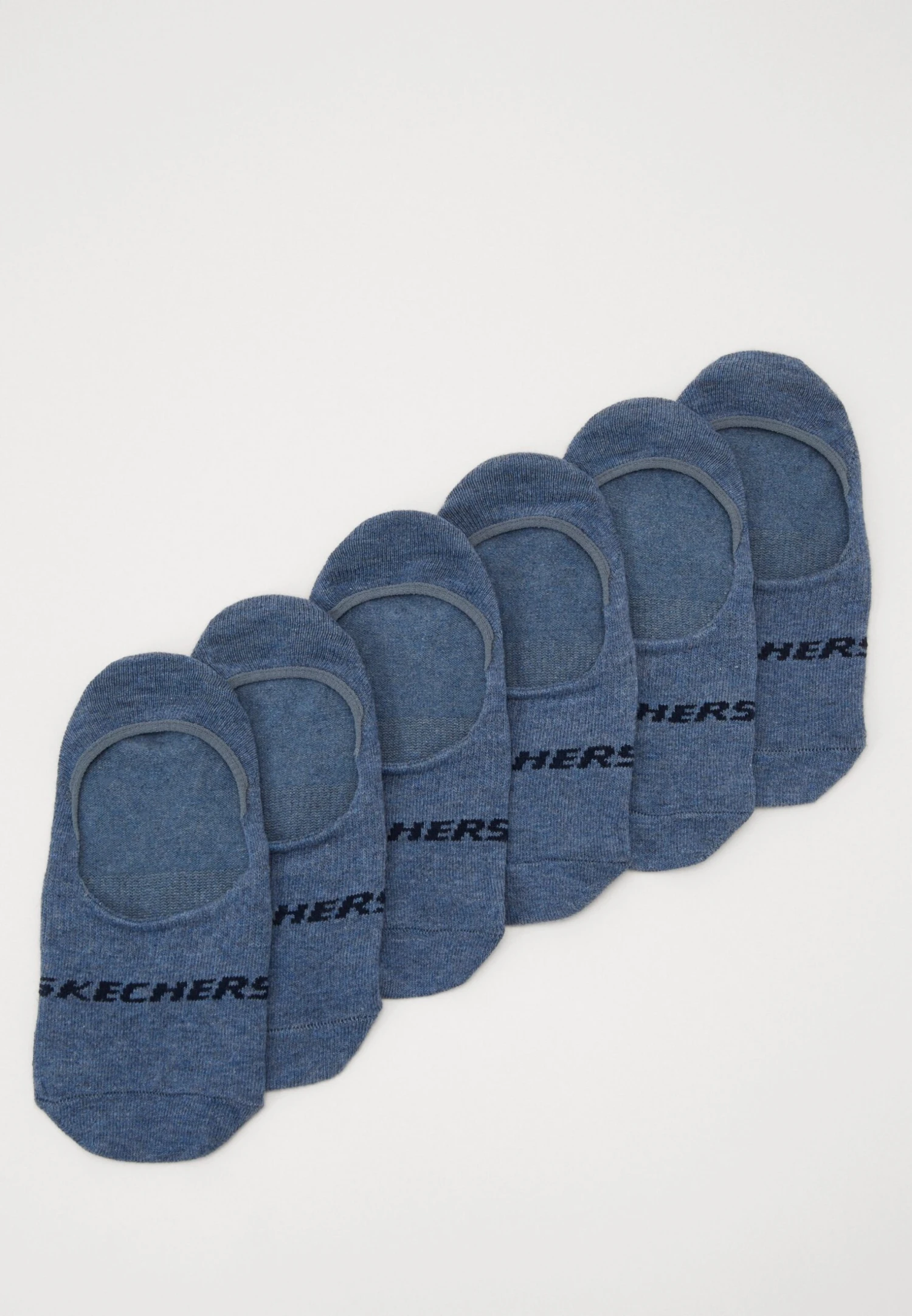 Skechers Basic Footies Ventilation 6Pack - Enkelsokken - Denim Melange 3 Skechers Basic Footies Ventilation 6Pack - Enkelsokken - Denim Melange