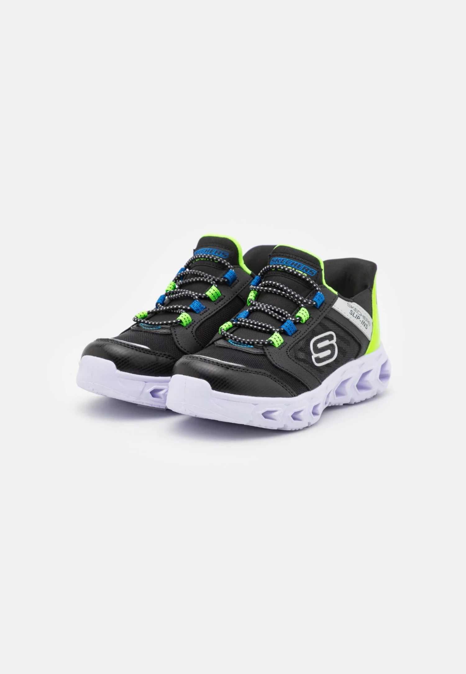 Skechers Hypno Flash 2.0 Unisex - Sneakers Laag - Black/Lime/Blue/Silver 4 Skechers Hypno Flash 2.0 Unisex - Sneakers Laag - Black/Lime/Blue/Silver - Afbeelding 2