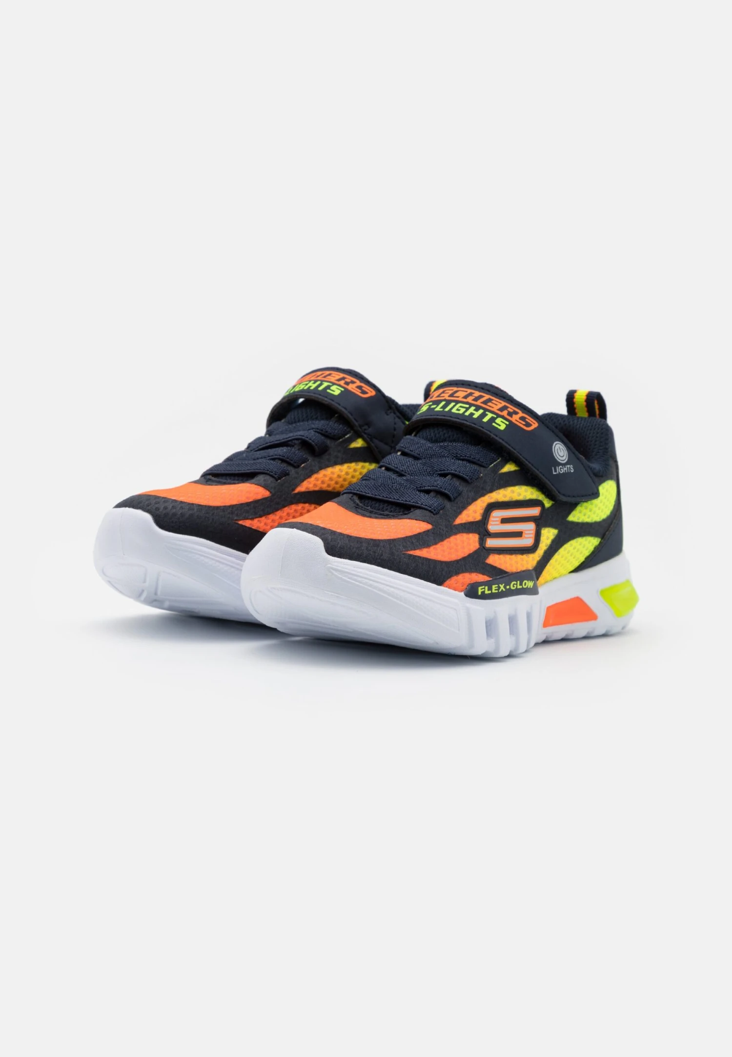 Skechers Flex Glow - Sneakers Laag - Navy/Orange/Yellow 4 Skechers Flex Glow - Sneakers Laag - Navy/Orange/Yellow - Afbeelding 2