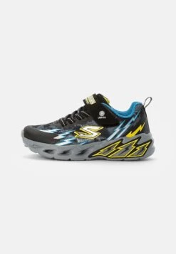 Skechers Light Storm - Sneakers Laag - Black Synthetic/ Textile/ Blue & Yellow Trim