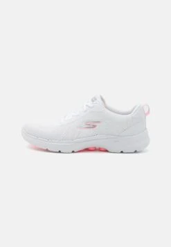 Go Walk 6 Bungee - Sportieve Wandelschoenen - White/Pink