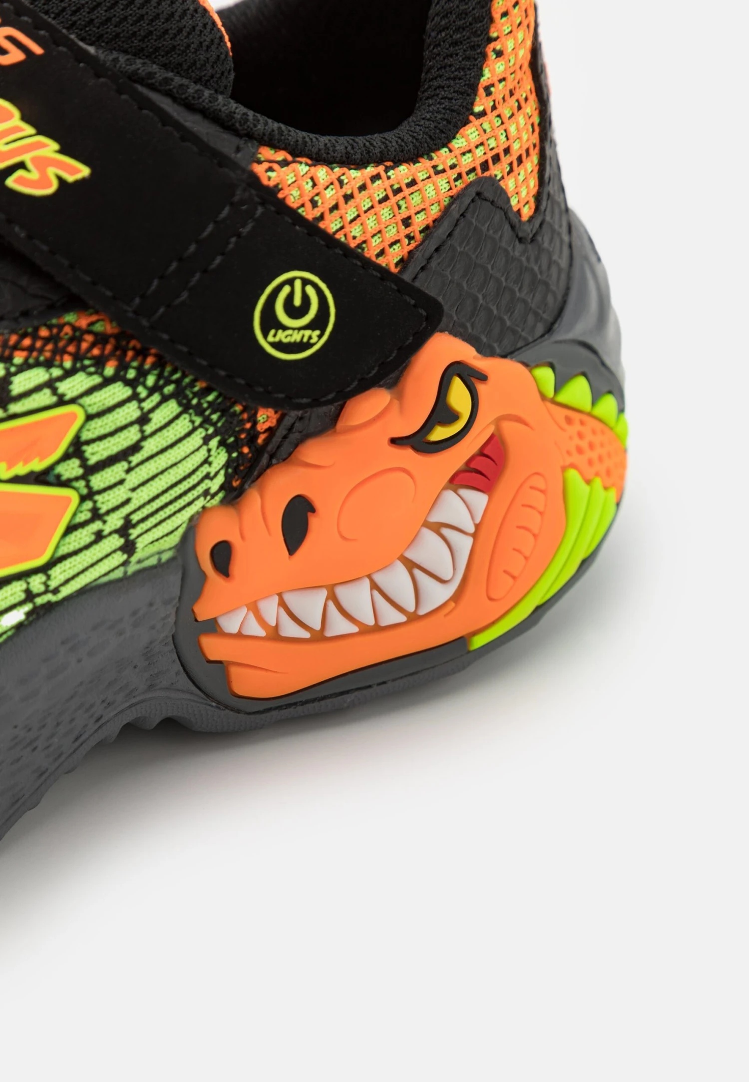 Skechers Dino Lights Unisex - Sneakers Laag - Black/Orange/Green 8 Skechers Dino Lights Unisex - Sneakers Laag - Black/Orange/Green - Afbeelding 6