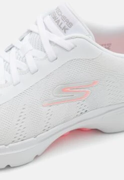 Go Walk 6 Bungee - Sportieve Wandelschoenen - White/Pink -Skechers 8de400e1241f4f268b3ee1f584cafa8f