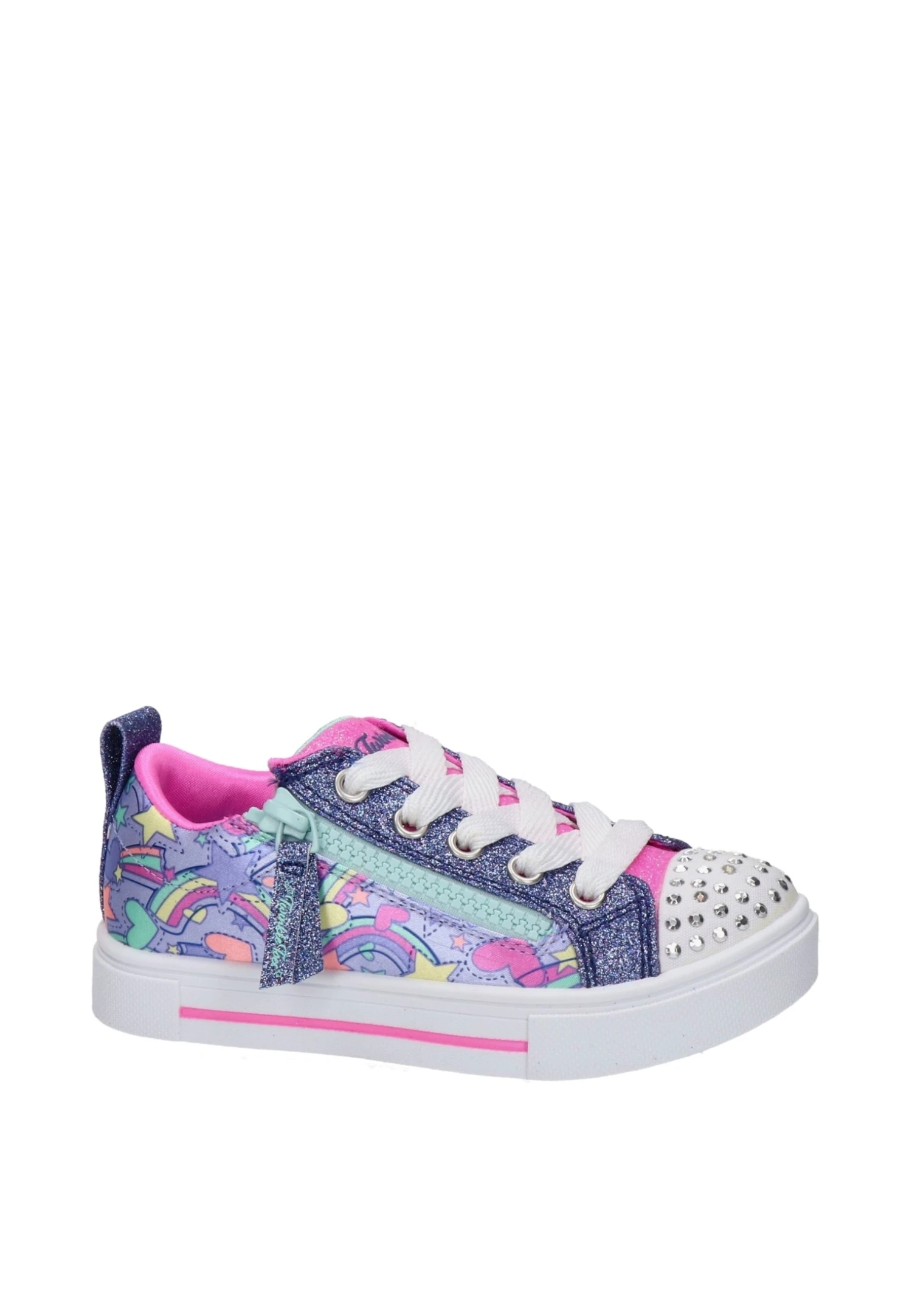 Skechers Twinkle Sparks- Sneakers Laag - Blauw 4 Skechers Twinkle Sparks- Sneakers Laag - Blauw - Afbeelding 2