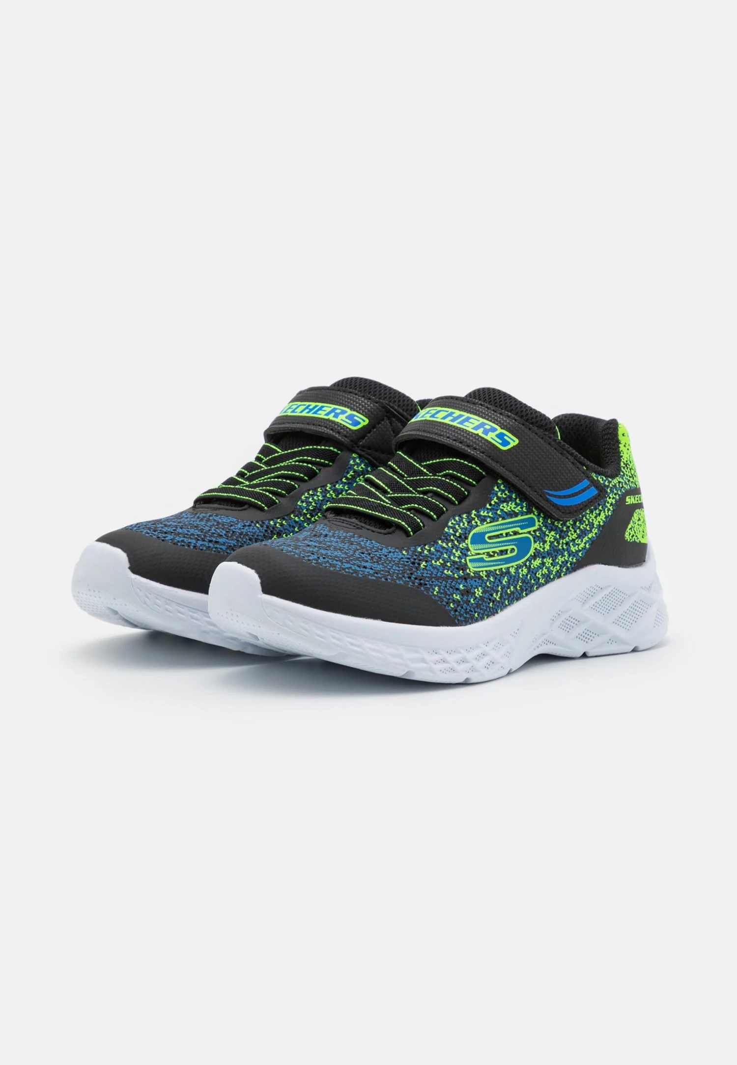 Skechers Microspec 2.0 - Sneakers Laag - Black/Blue/Lime 4 Skechers Microspec 2.0 - Sneakers Laag - Black/Blue/Lime - Afbeelding 2