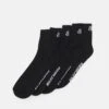 Skechers Online Basic Cushioned Quarter 4 Pack Unisex - Sokken - Black -Skechers e13eb0c5bbff4fadbf962f74a77e5a41