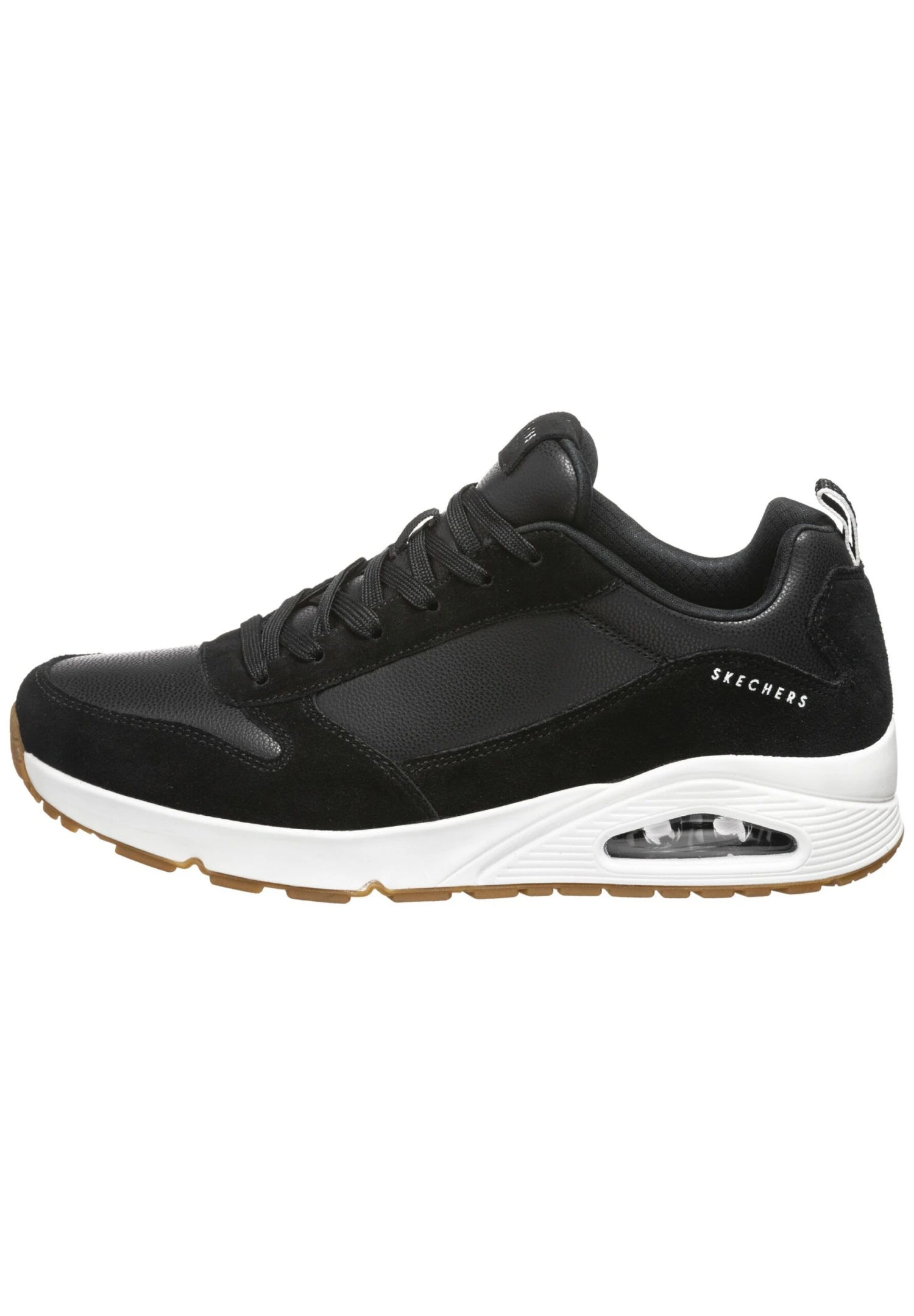 Skechers Sneakers Laag - Black Leather / Pu / White Trim 3 Skechers Sneakers Laag - Black Leather / Pu / White Trim