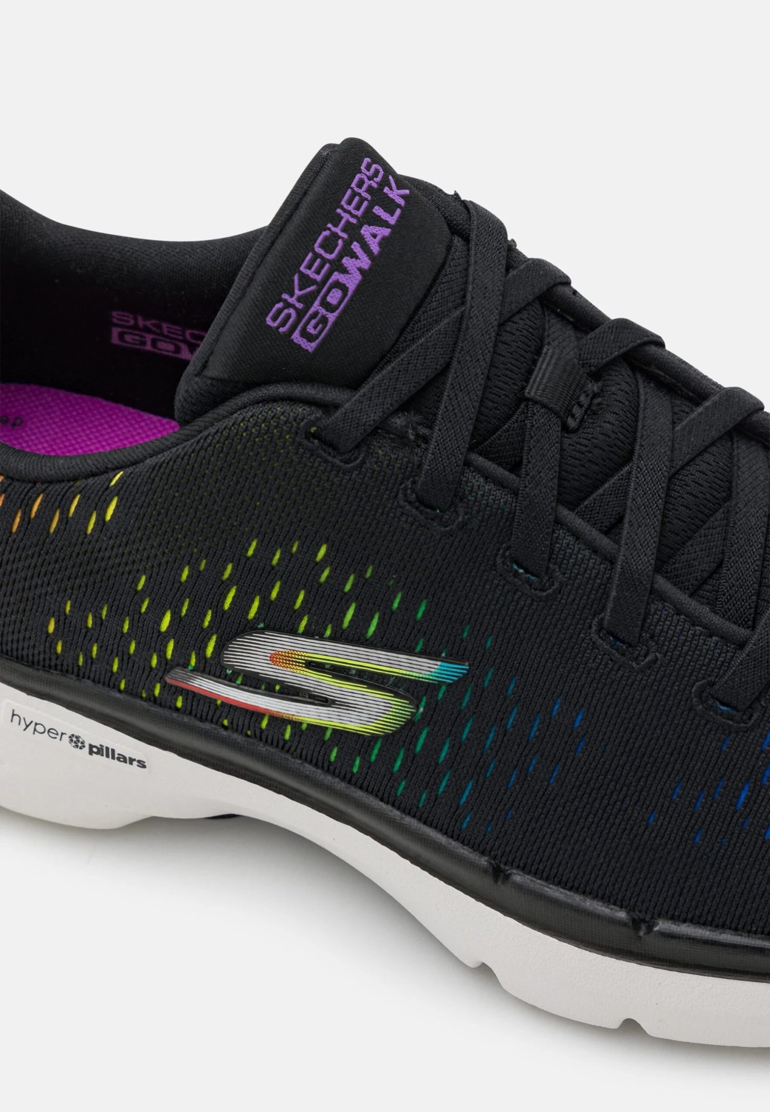 Go Walk 6 Bungee Lace Up - Sportieve Wandelschoenen - Noir/Multi-Coloured 8 Go Walk 6 Bungee Lace Up - Sportieve Wandelschoenen - Noir/Multi-Coloured - Afbeelding 6